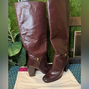 Tory Burch Banana Block Heel Tall boot Size 9.5